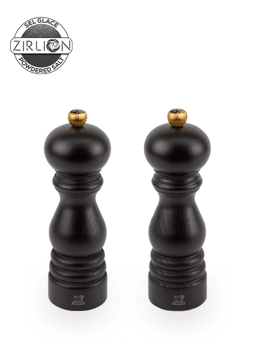 The Paris model in chocolate finish is an iconic Peugeot design. These pepper and salt mills are made in France from beechwood and equipped with