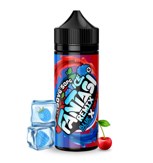 Blue Raspberry X Cherry Ice 50/50 E Liquid Fantasi - 6mg - Salt Nicotine - 120ml