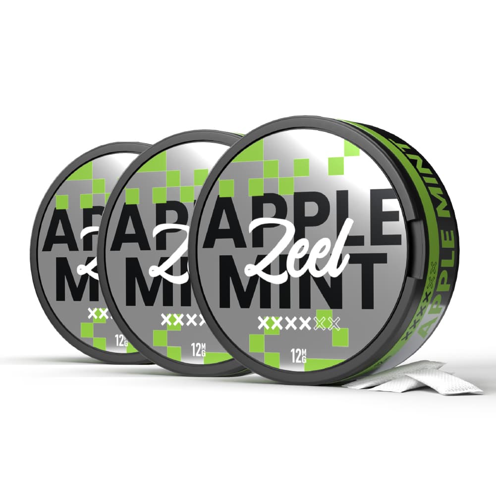 Apple Mint - Zeel Nicotine Pouches-3 Pack-12mg
