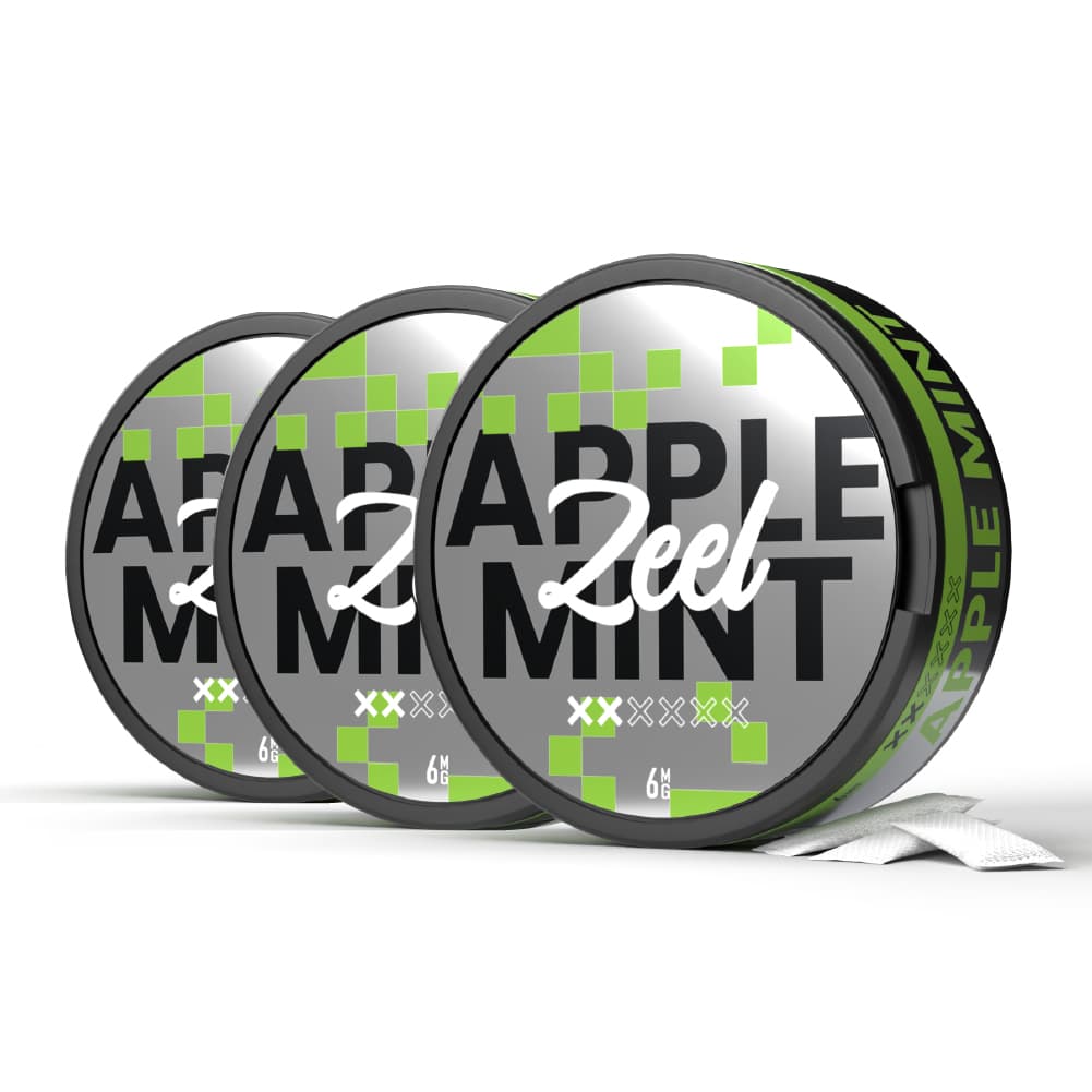 Apple Mint - Zeel Nicotine Pouches-3 Pack-6mg
