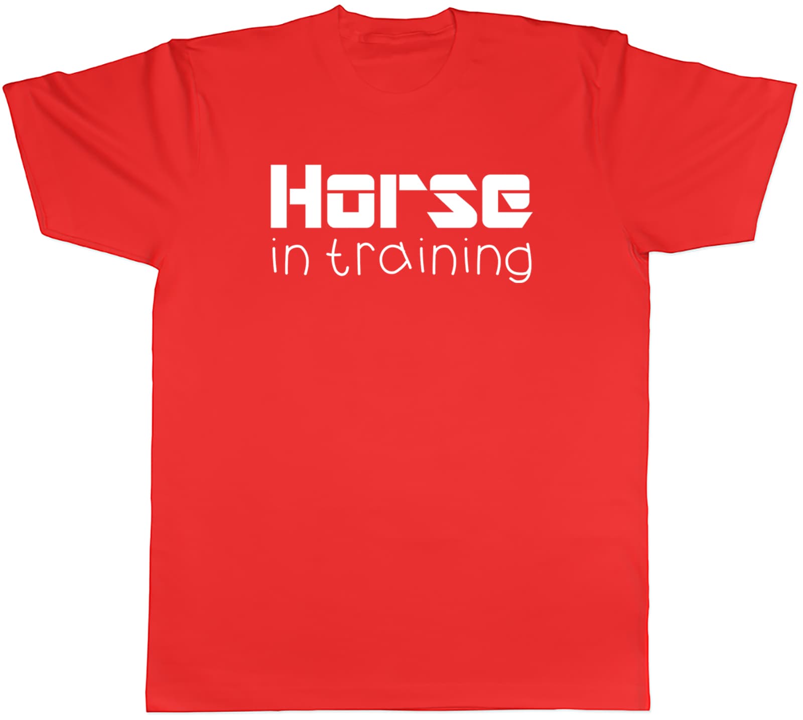 Horse in Training Mens Unisex T-Shirt Tee