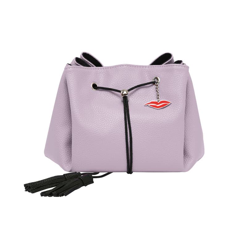 Donna May London Lay Flat Faux Leather Makeup Bag Lilac