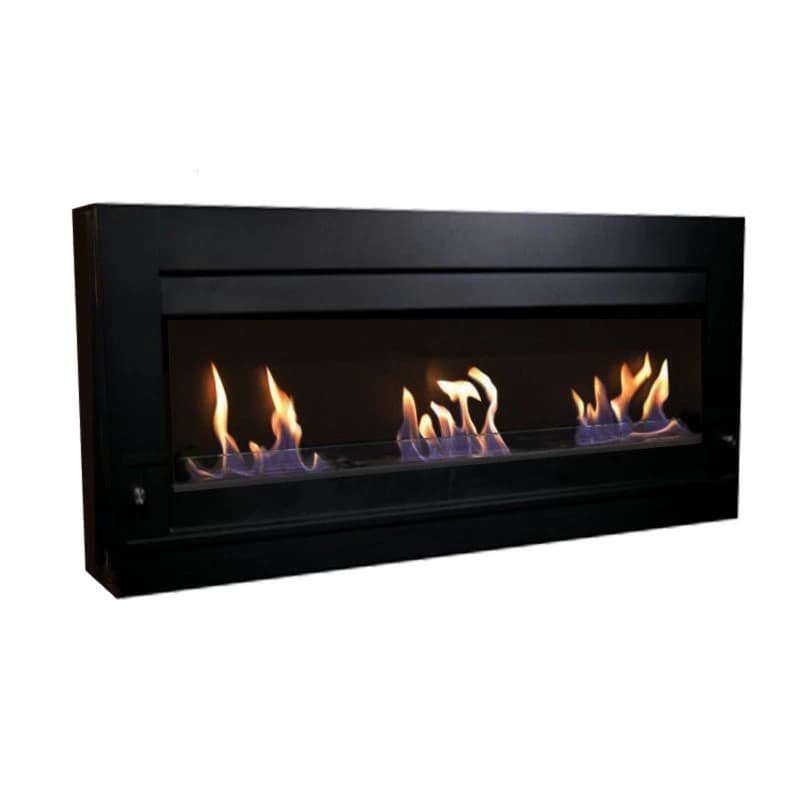 Wall Mounted Bioethanol Fireplace in Black