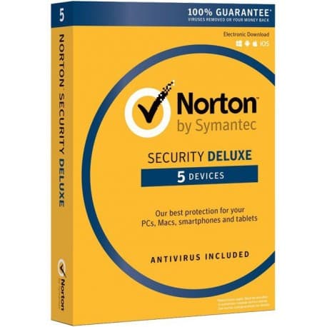Norton Security Deluxe Key (Digital Download) - 5 Devices - 1 Year