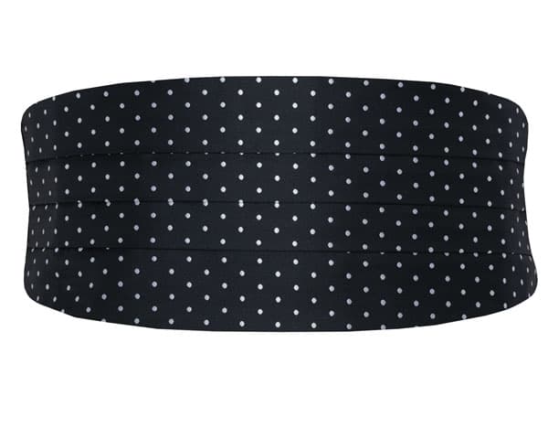Black & White Polka Dot Cummerbund