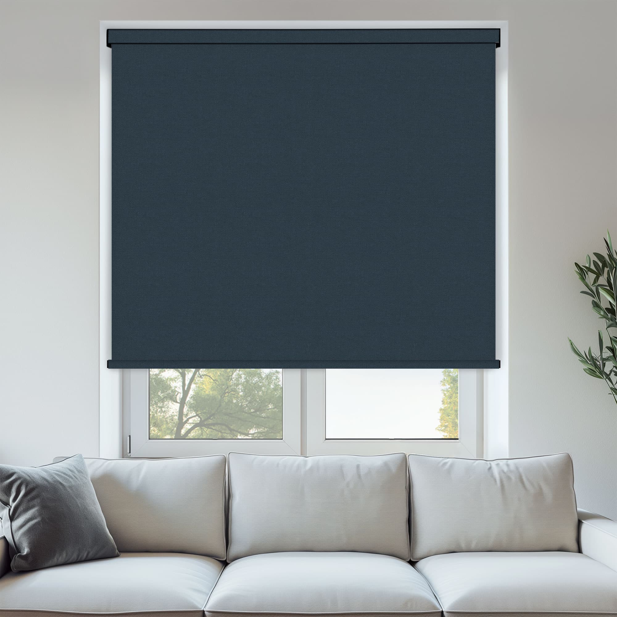 Pop Blackout Breton Blue Roller Blind