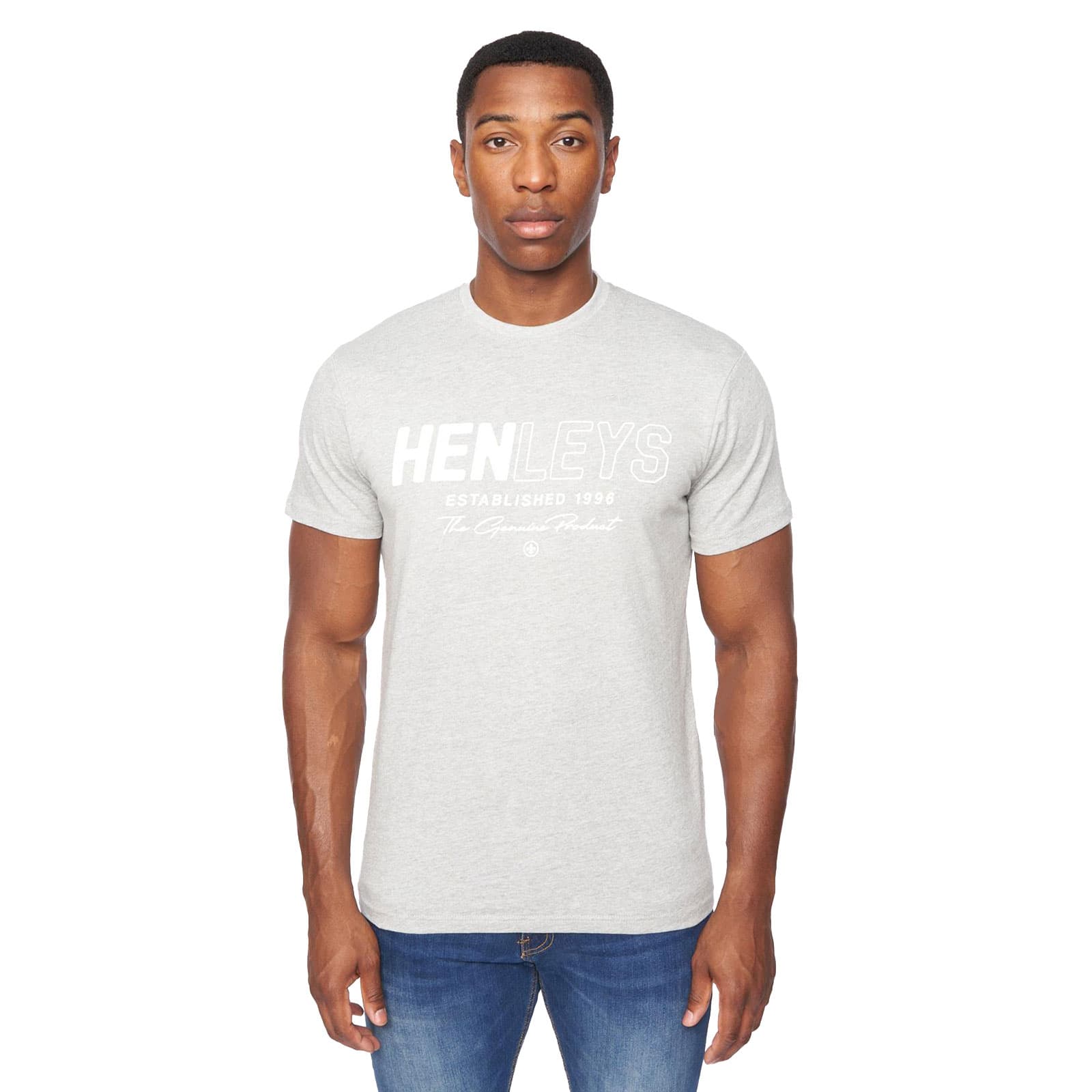 Henleys Melvern T-Shirt Men's | T-Shirt  | Grey Marl  | UK Size XXL