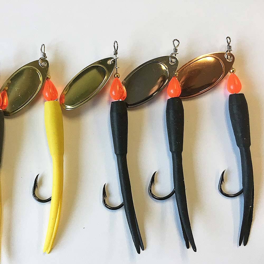 Single Hook Irish Rubber Tail Spinner
