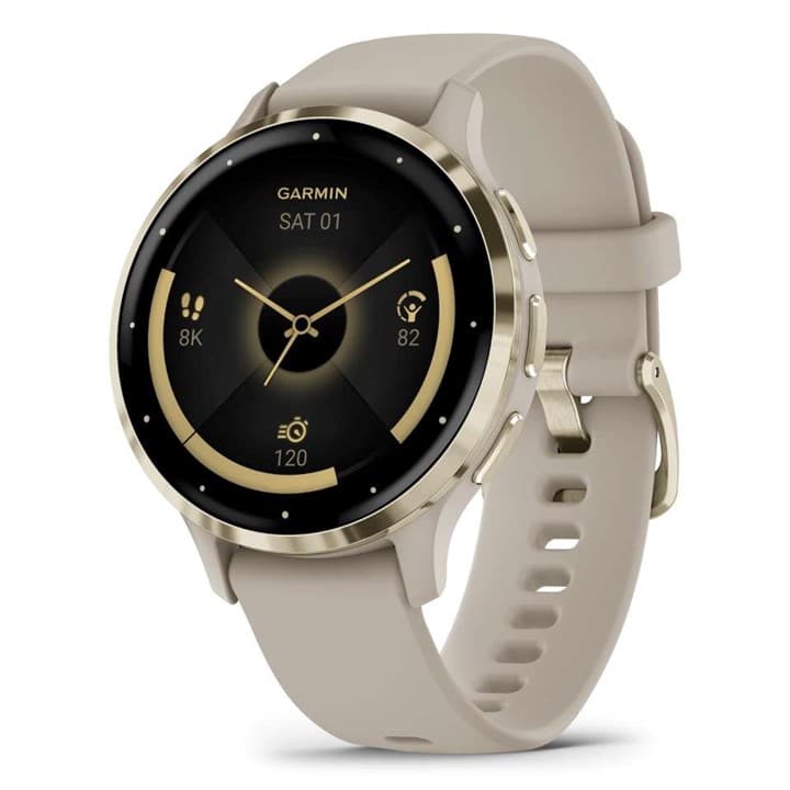 Garmin Venu 3S 010-02785-02 French Grey Silicone Strap Watch - W47301