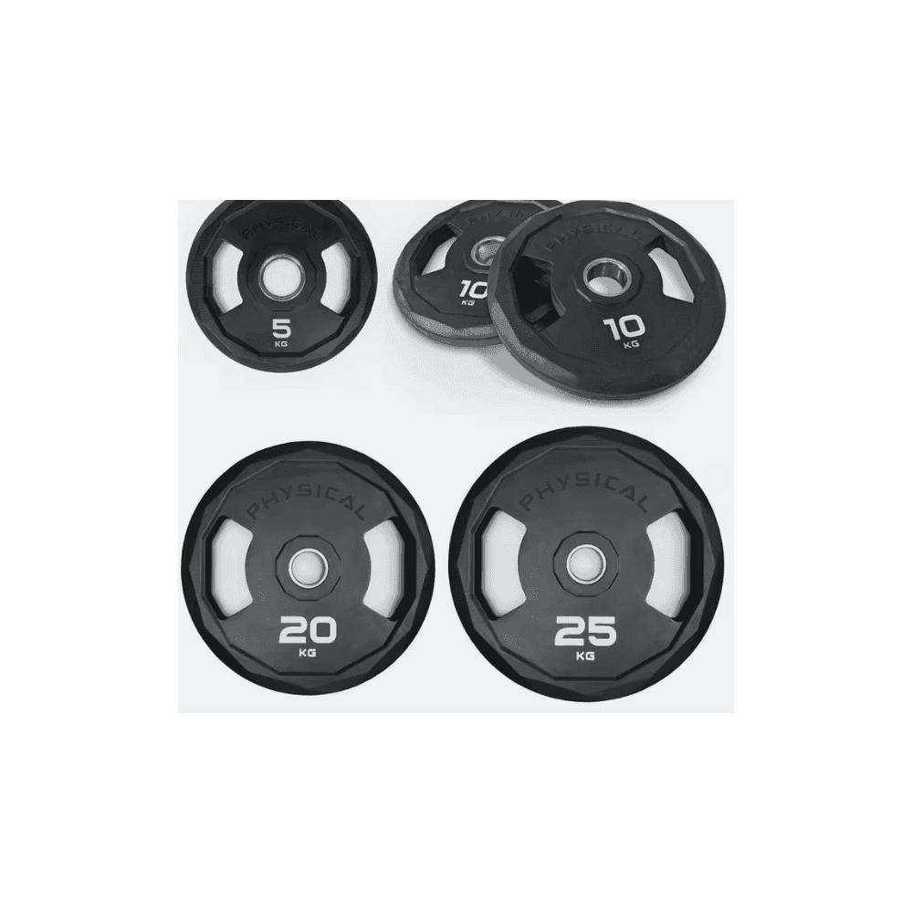 Physical Company 1 Pair of 25kg Rubber Olympic Plates Weight: 25KG Pai
