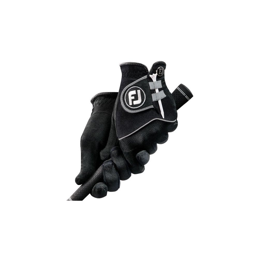 FootJoy Raingrip Mens Pair Gloves - Black - Small Size: Small, Dexteri