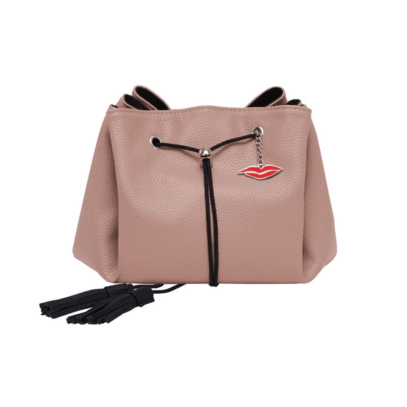 Donna May London Nude Pink Swan Faux Leather Lay Flat Makeup Bag