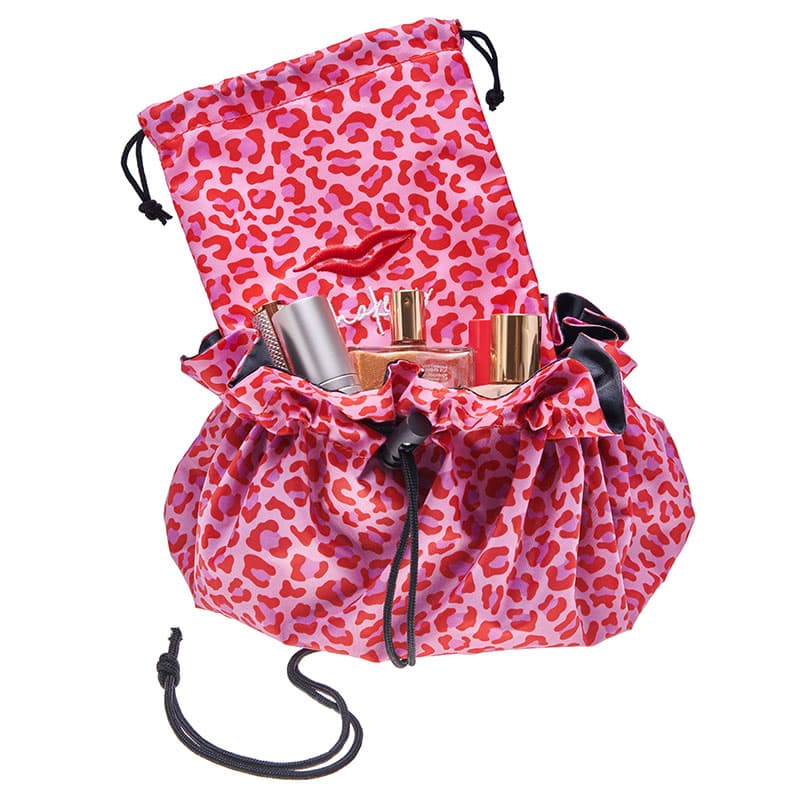Donna May London Lay Flat Washable Collection Red & Pink Leopard
