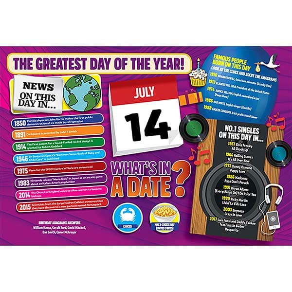 WHAT'S IN A DATE 14th JULY STANDARD 400 PIECE
