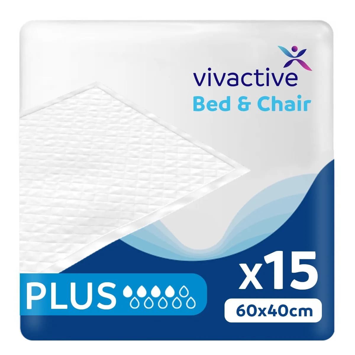 Vivactive Bed and Chair Pads 60x40cm (850ml) 15 Pack