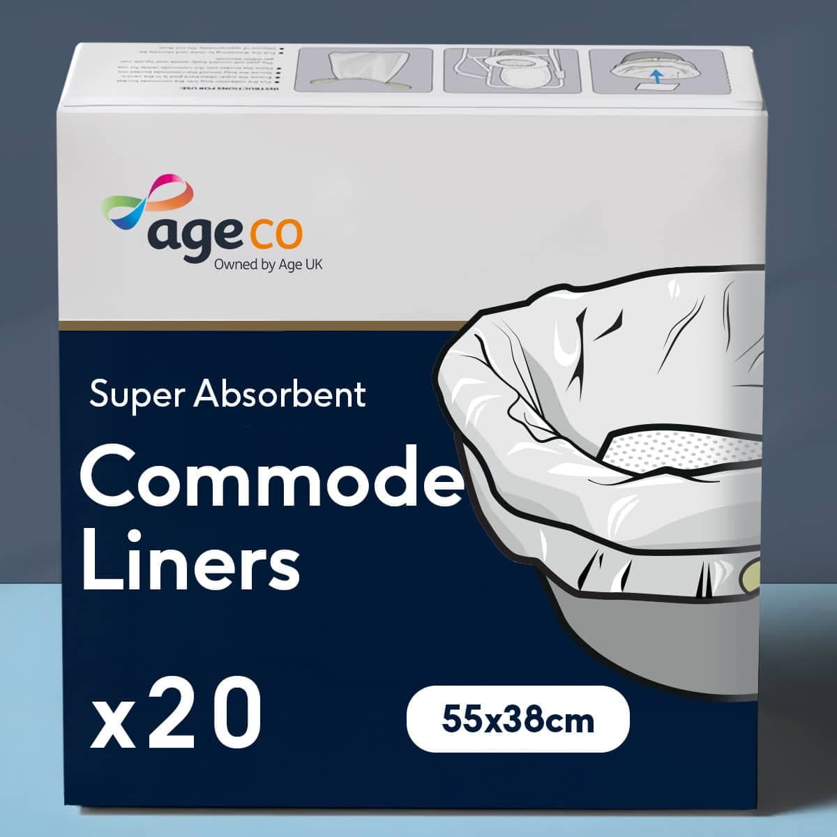 Age Co Commode Liners (2500ml) 20 Pack