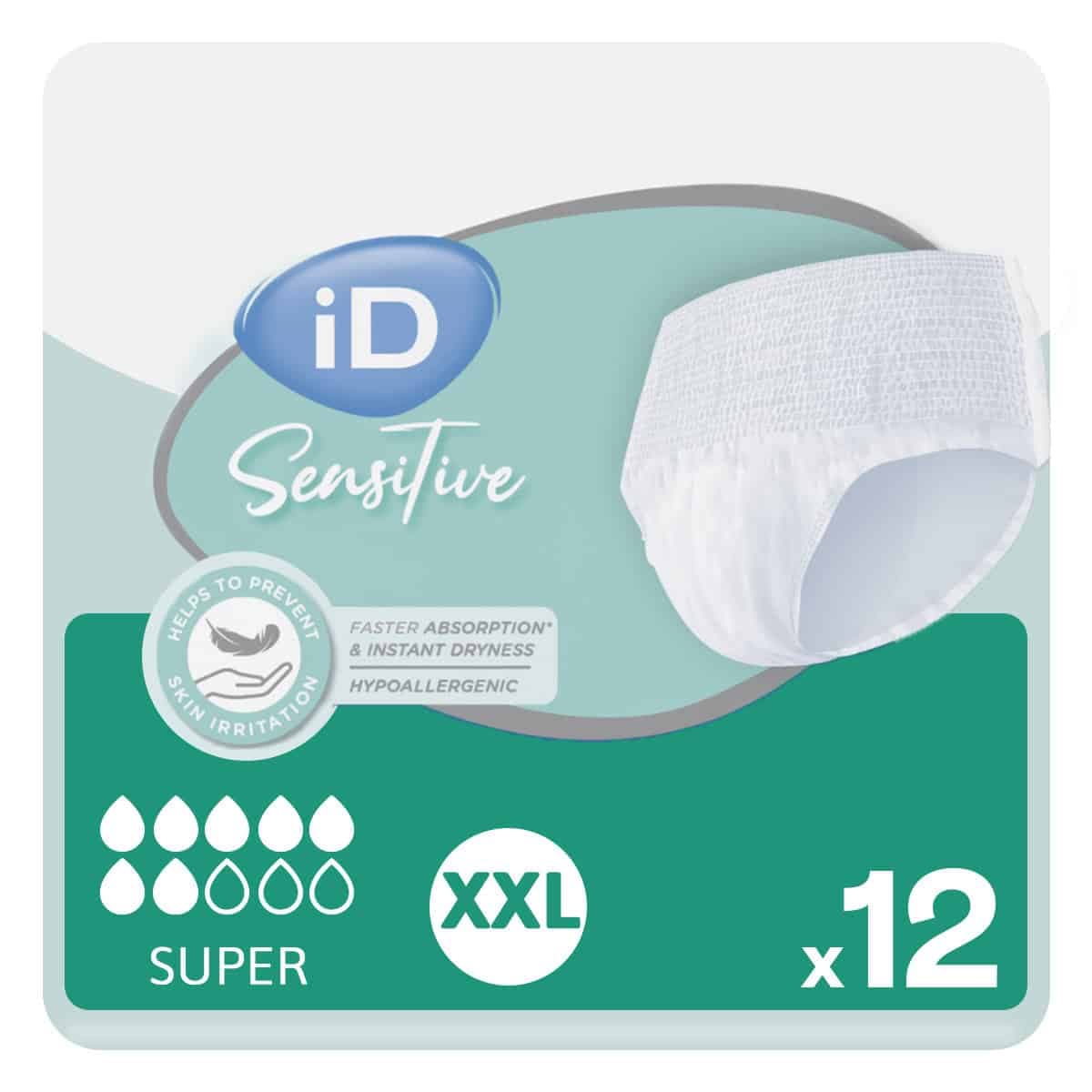 iD Sensitive Pants Super XXL (1655ml) 12 Pack