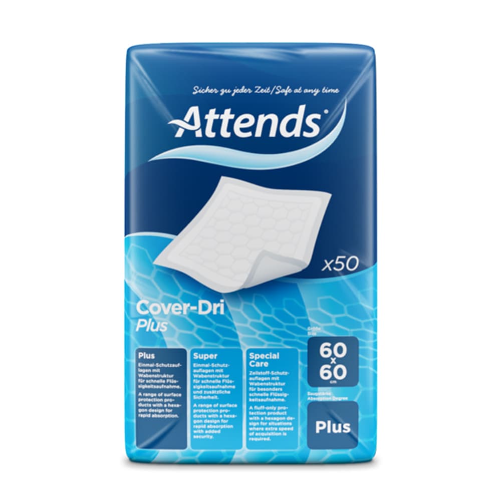 Attends Cover Dri Plus 60x60cm | Pack of 50