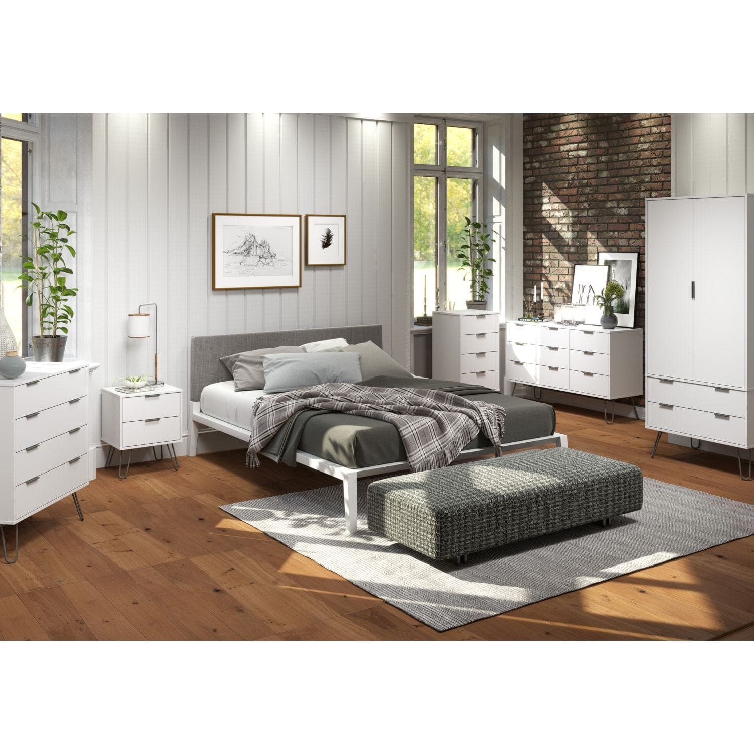 Casa Alden Bedside Cabinet, White