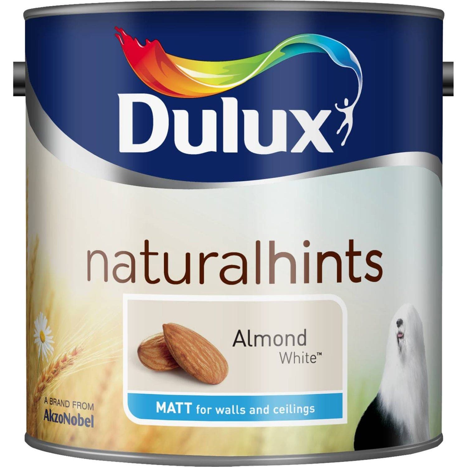 Dulux Matt Emulsion Paint, 2.5L, Almond White