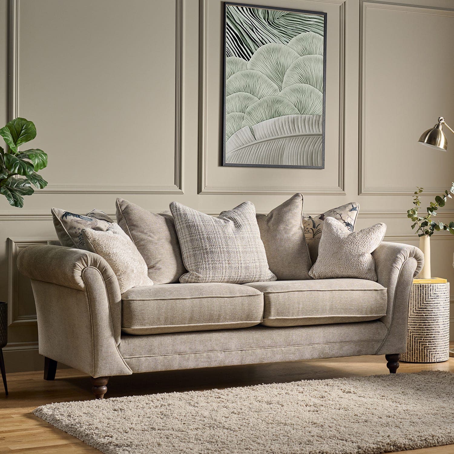 Casa Ashton 2 Seater Fabric Sofa, Dijon Driftwood