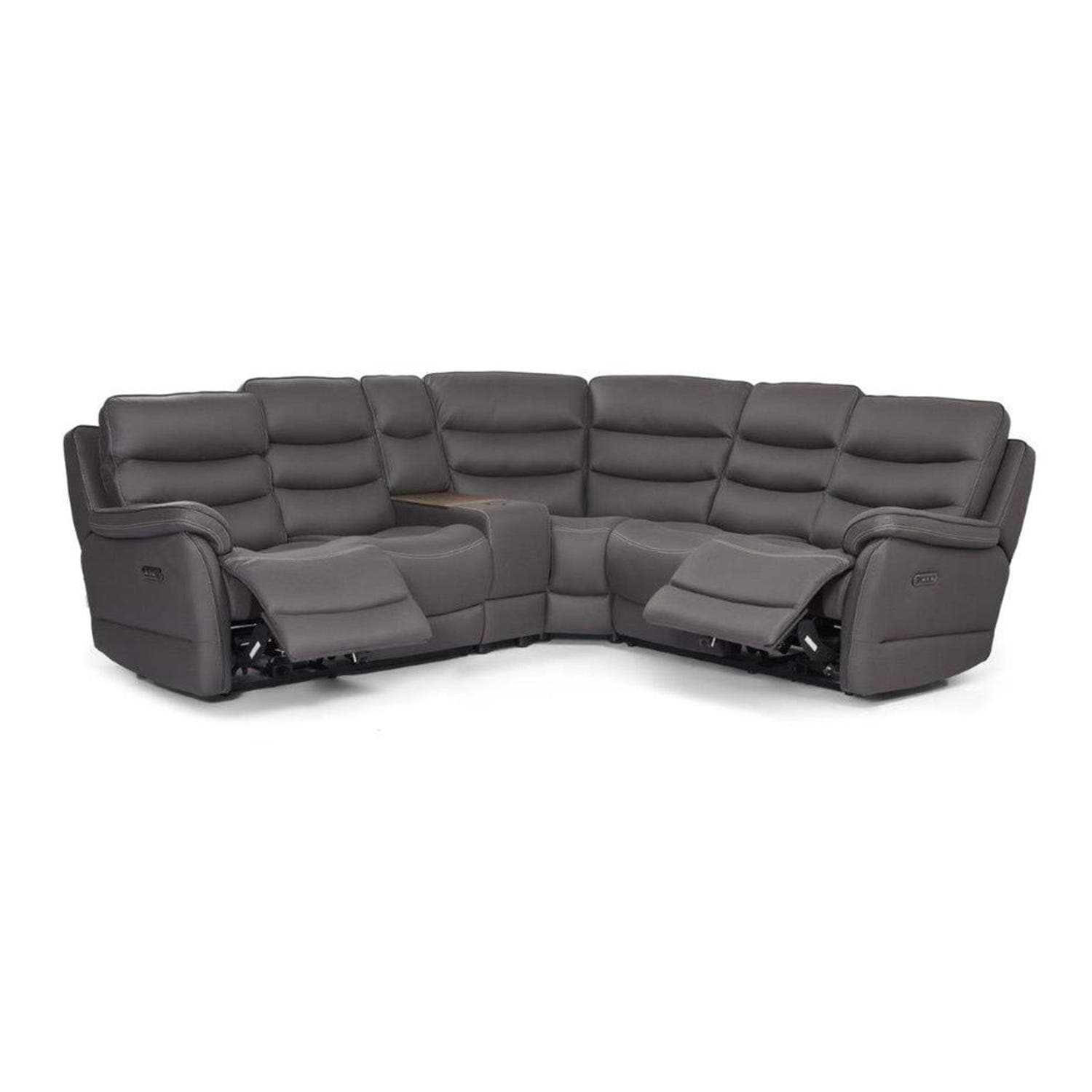 La-Z-Boy Anderson Power Recliner Fabric Corner Sofa, Altara Charcoal