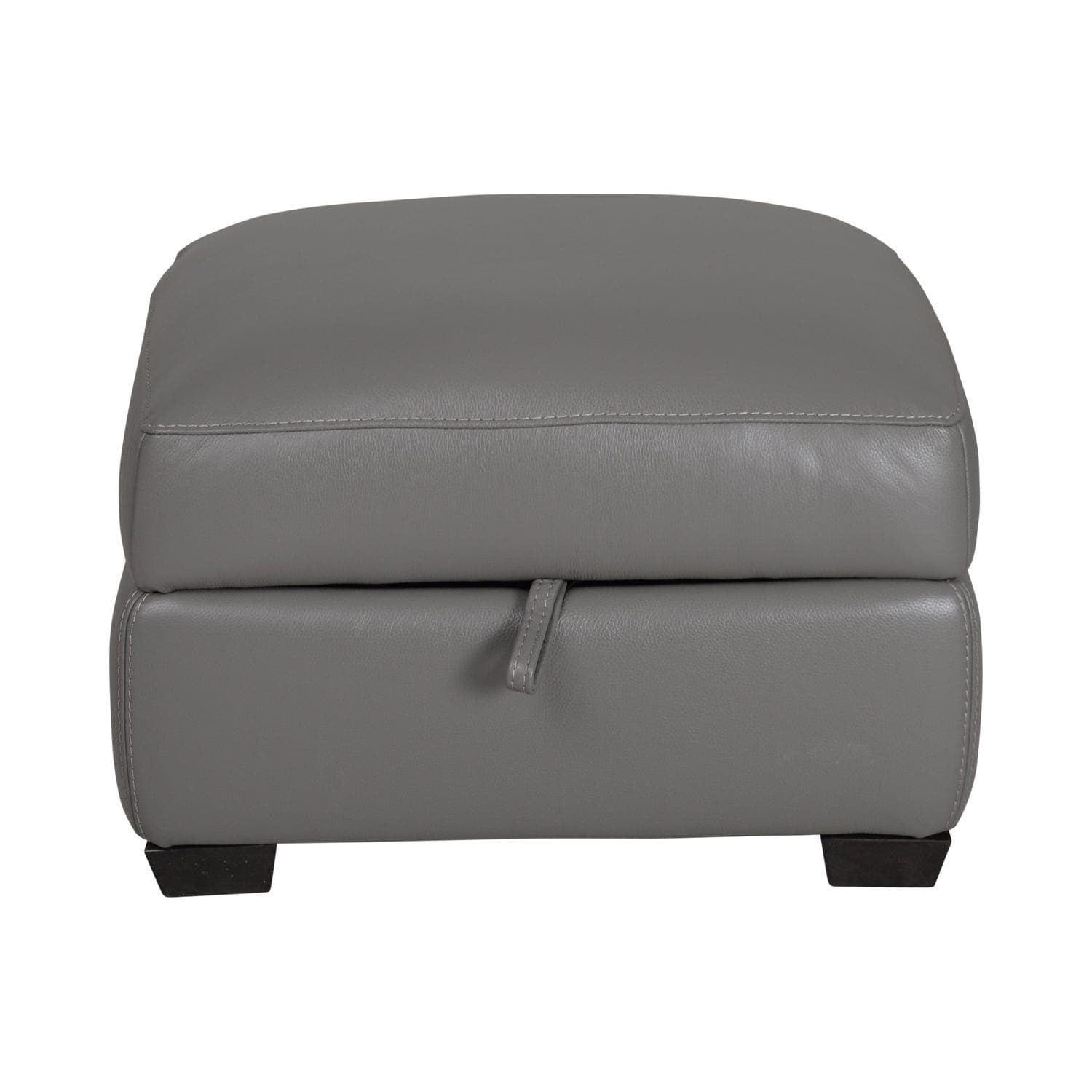 Casa Foster Leather Storage Footstool, Elephant