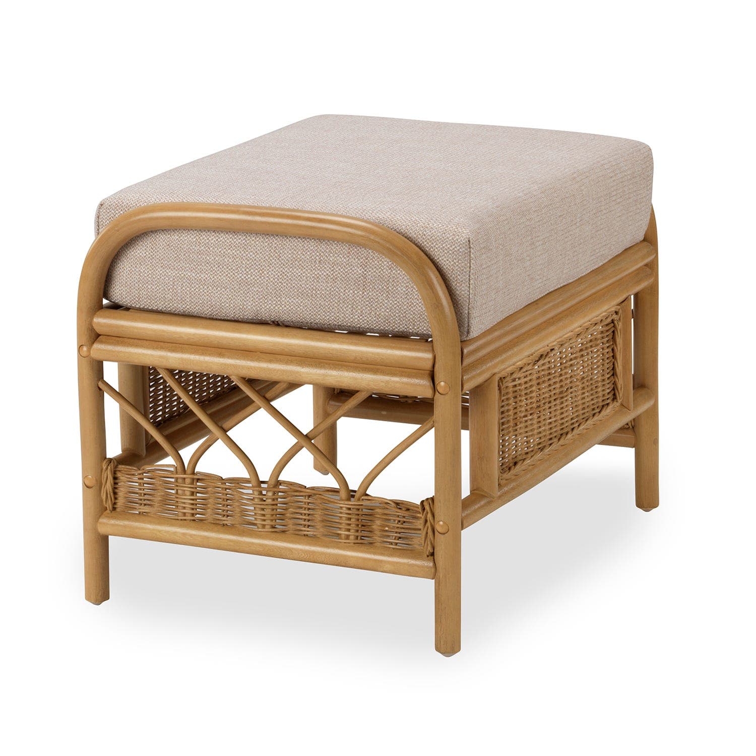 Desser Viola Cane Footstool