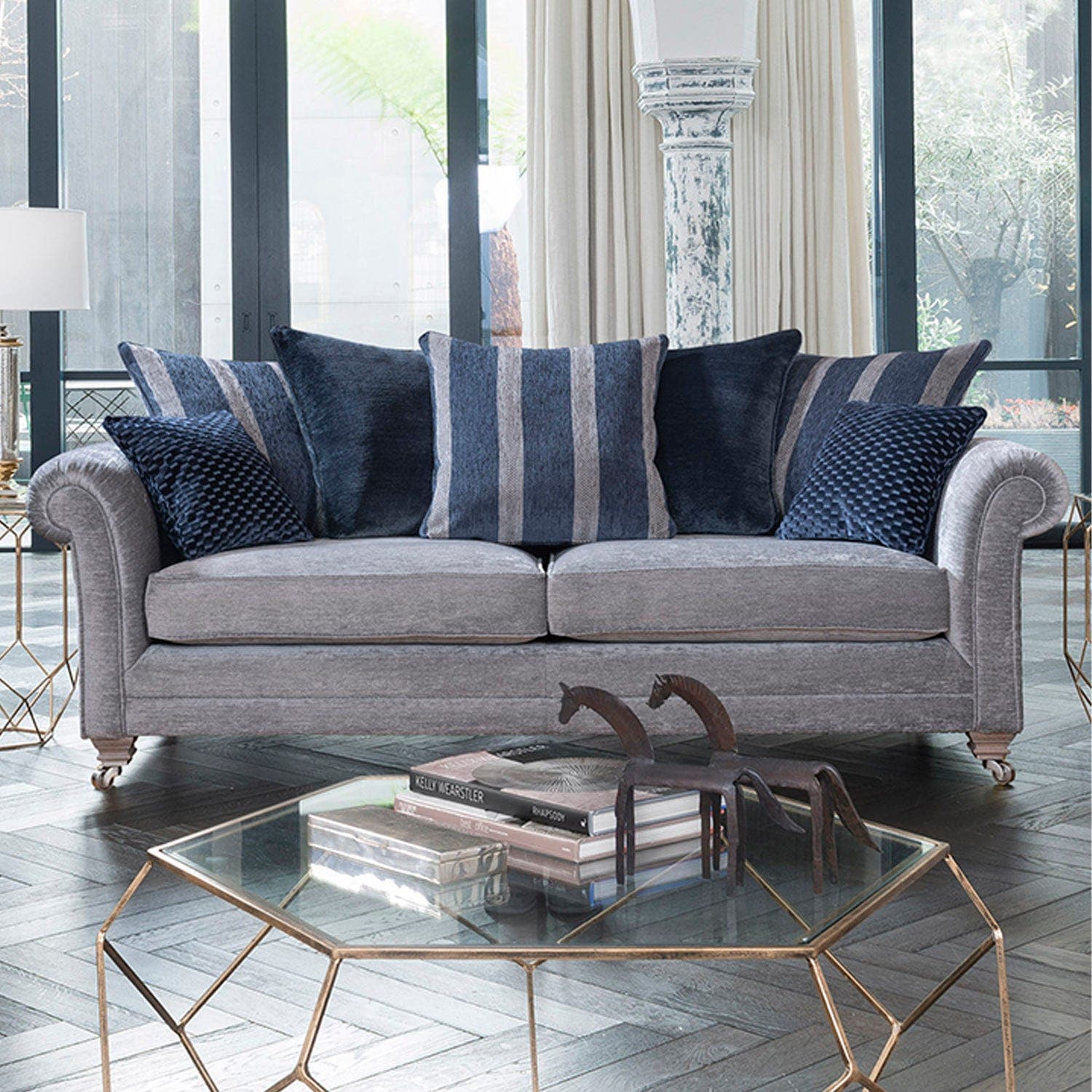 Alstons Charlbury Pillow Back 2 Seater Fabric Sofa