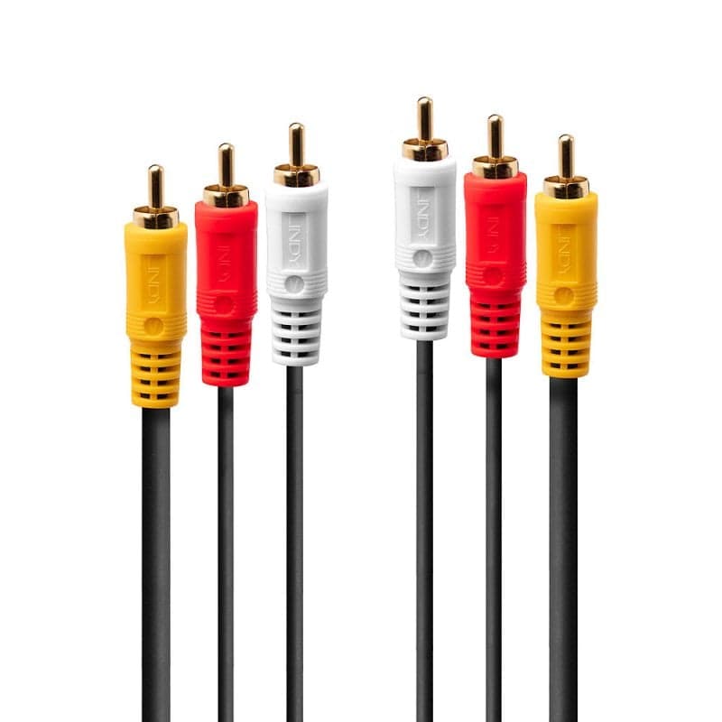 2m Premium AV Cable 3xPhono Male to 3xPhono Male