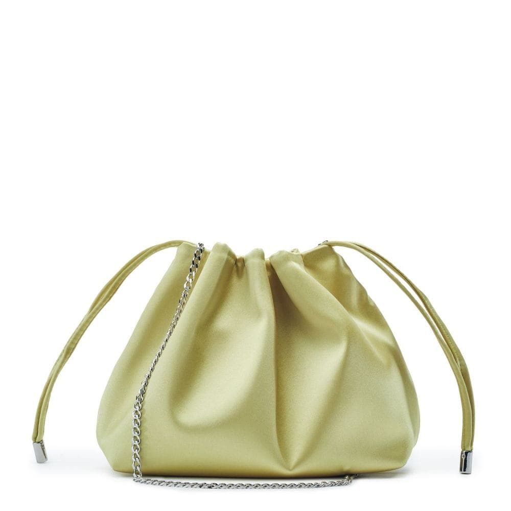 Moda In Pelle Lotty Bag Lime Green Satin