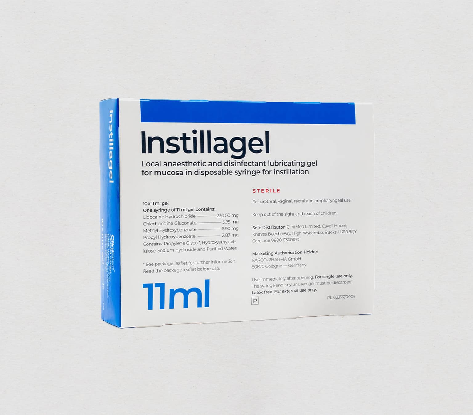 Instillagel Sterile Lubricant 10 x 11ml