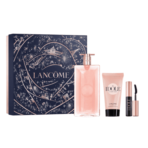 Lancome Idole 50ml Eau De Parfum  50ml Body Cream + 2 5ml Mascara Gift Set