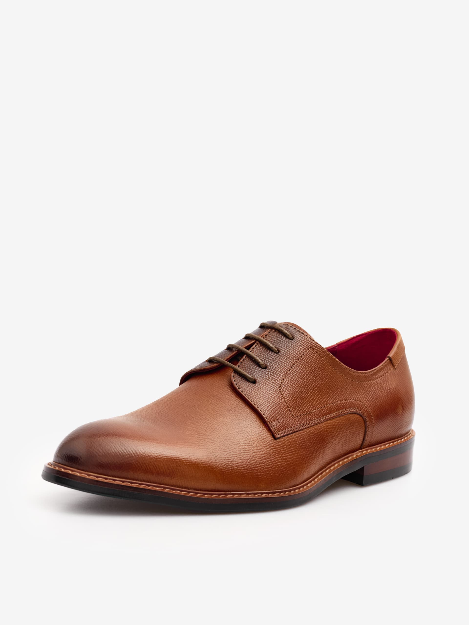 Jimmy Bee Mens Tan Textured Lace Up Shoes 13