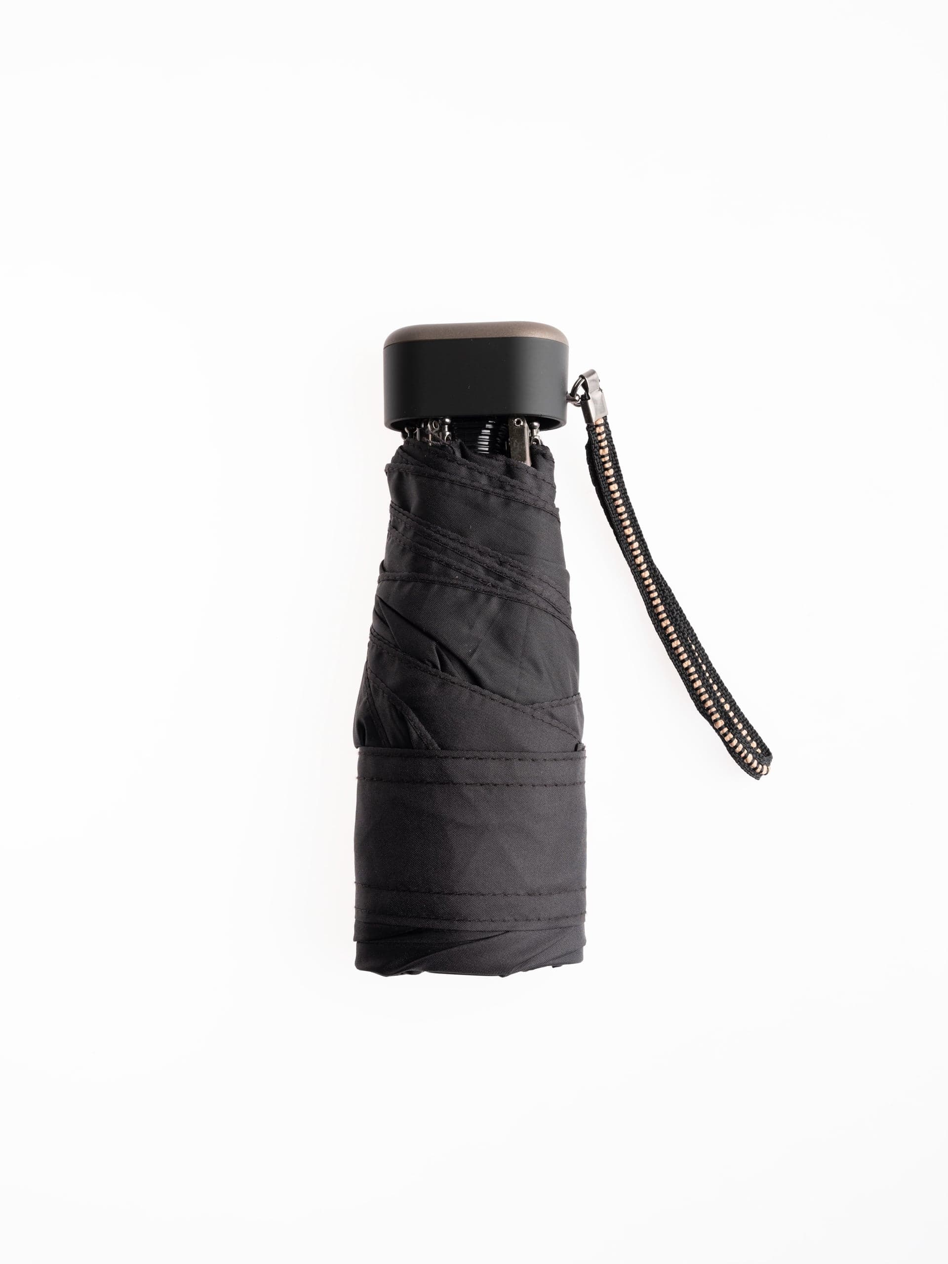Totes Mens Black Eco Miniflat Thin Umbrella ONE SIZE