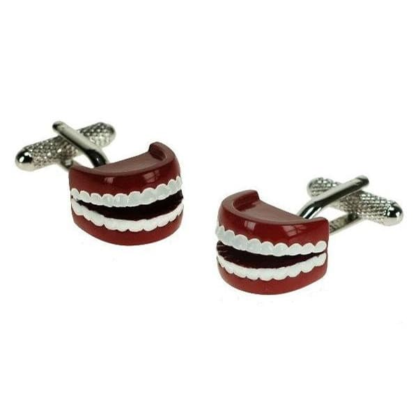 False Teeth Novelty Cufflinks