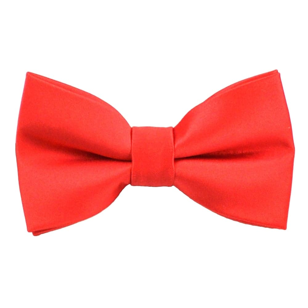 Plain Coral Boys Bow Tie