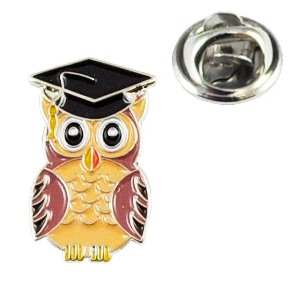 Wise Owl School Graduation Lapel Pin Badge
