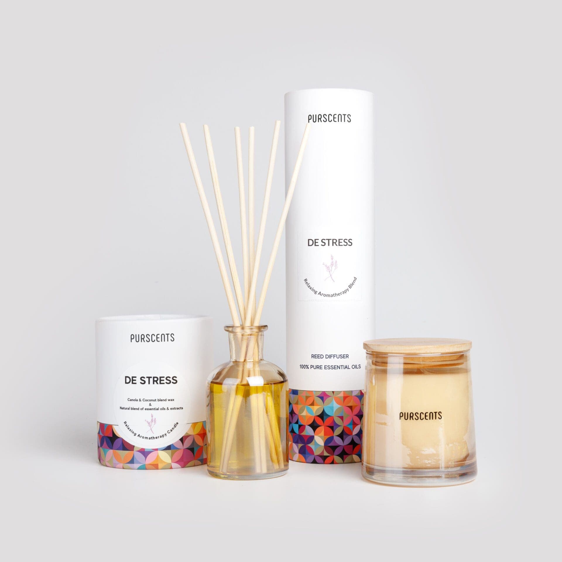 De Stress Scented Candle &amp; Reed Diffuser Duo