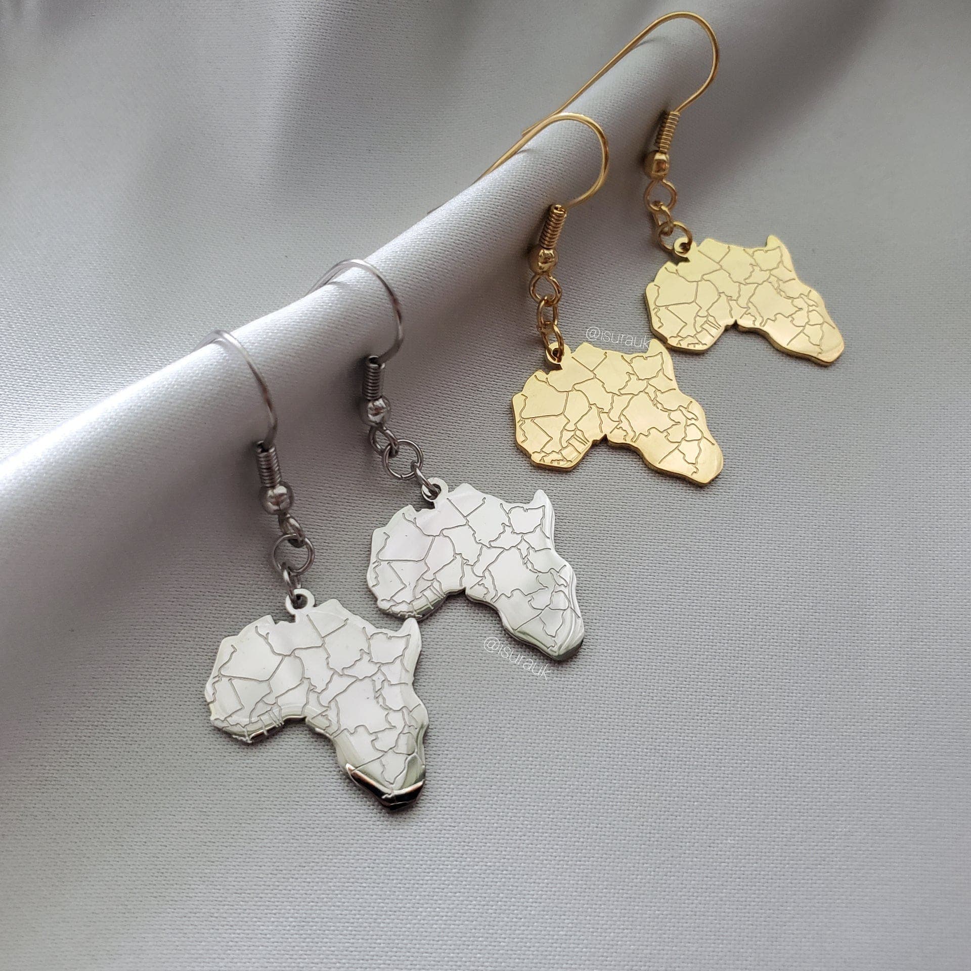 Africa Drop Earrings Silver