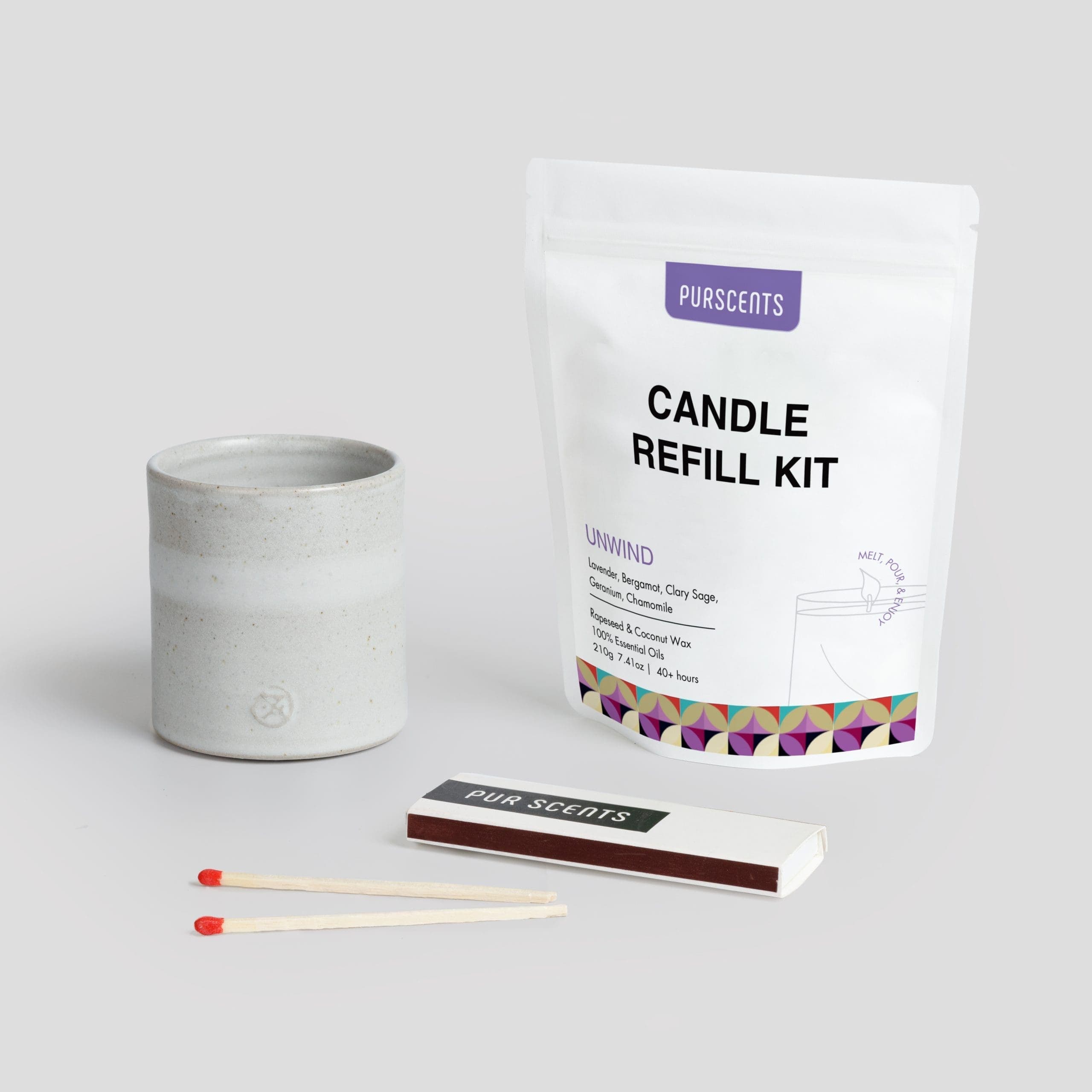 Candle Refill Starter Set - Boho Ceramic Rise N Shine