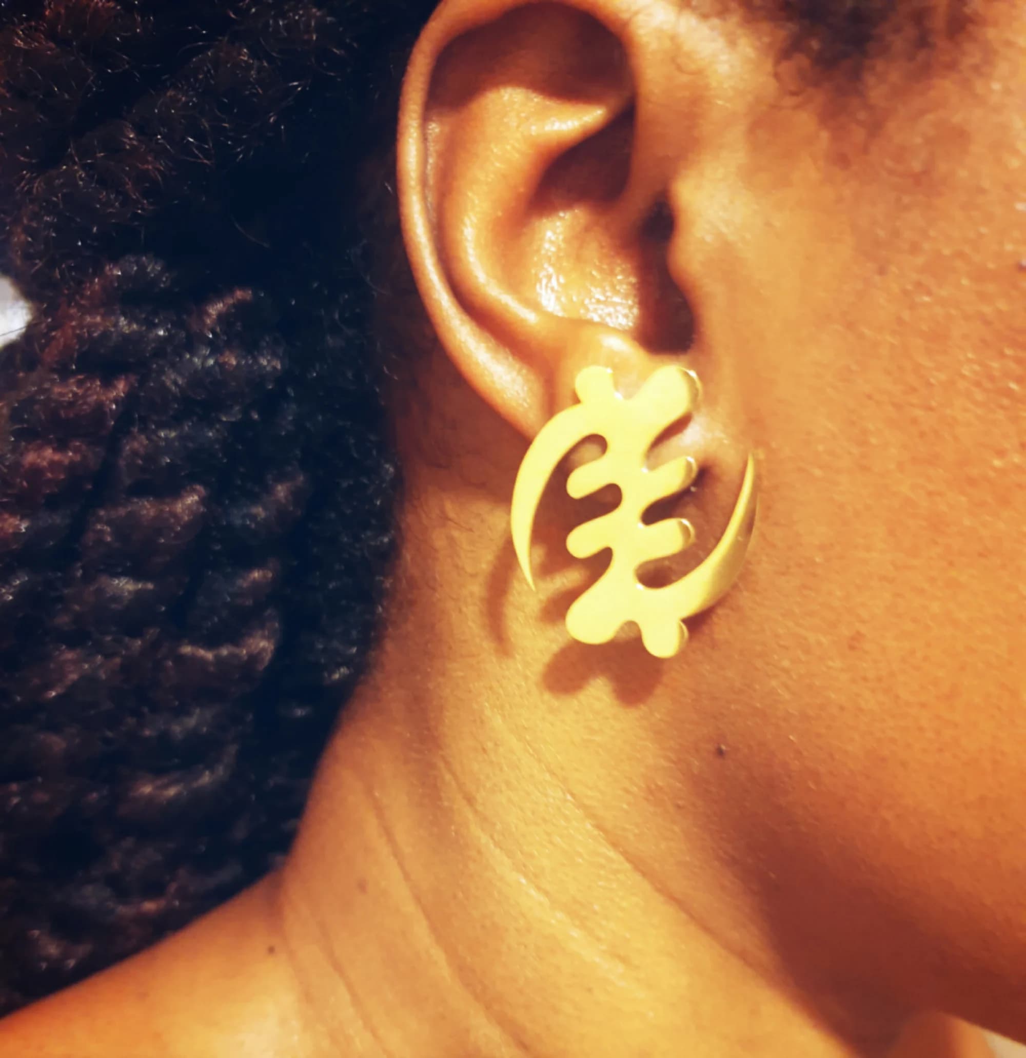 Gye Nyame Stud Earrings Small