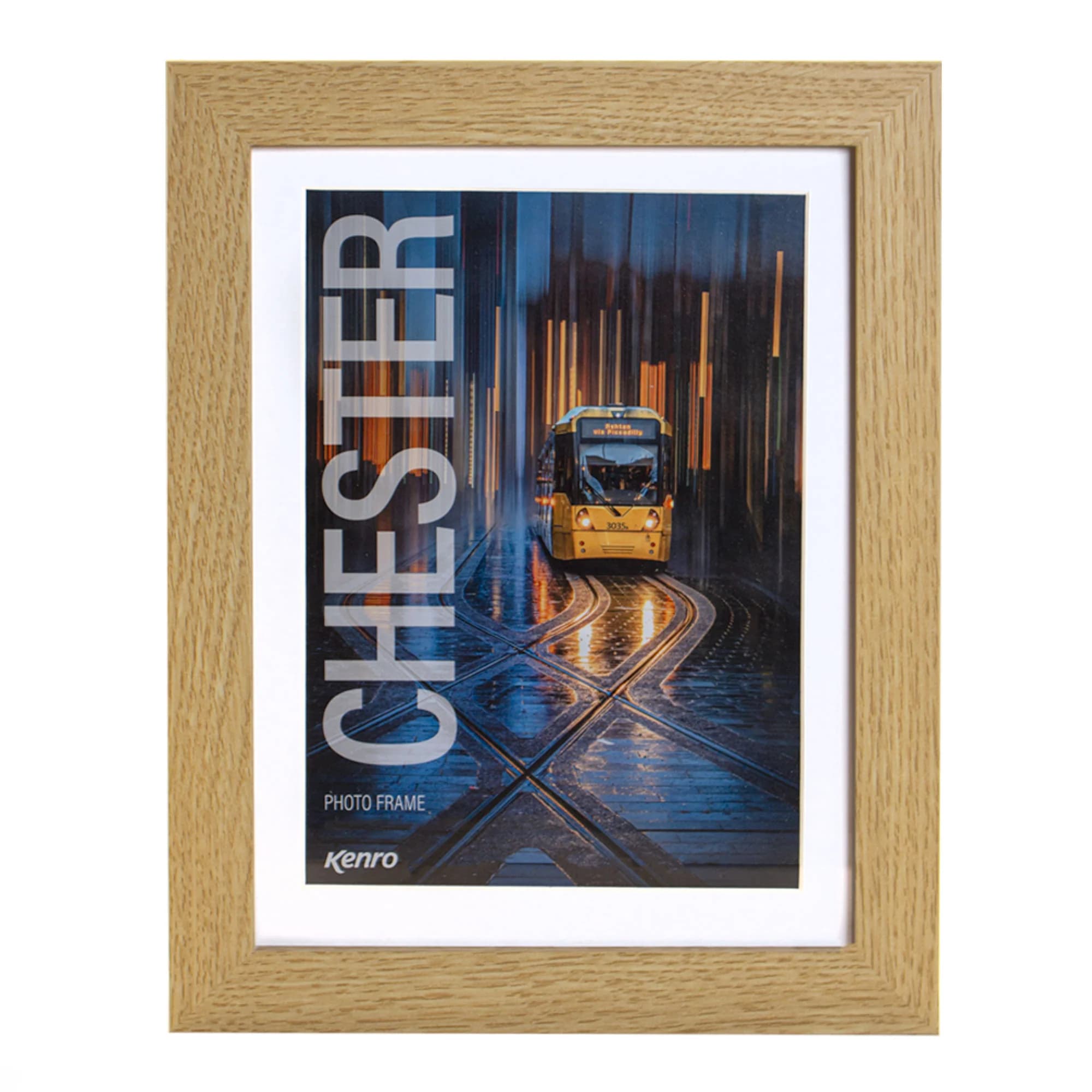 Kenro Chester 7x5'' Photo Frame with Mat for 6x4'' Photo - Natural