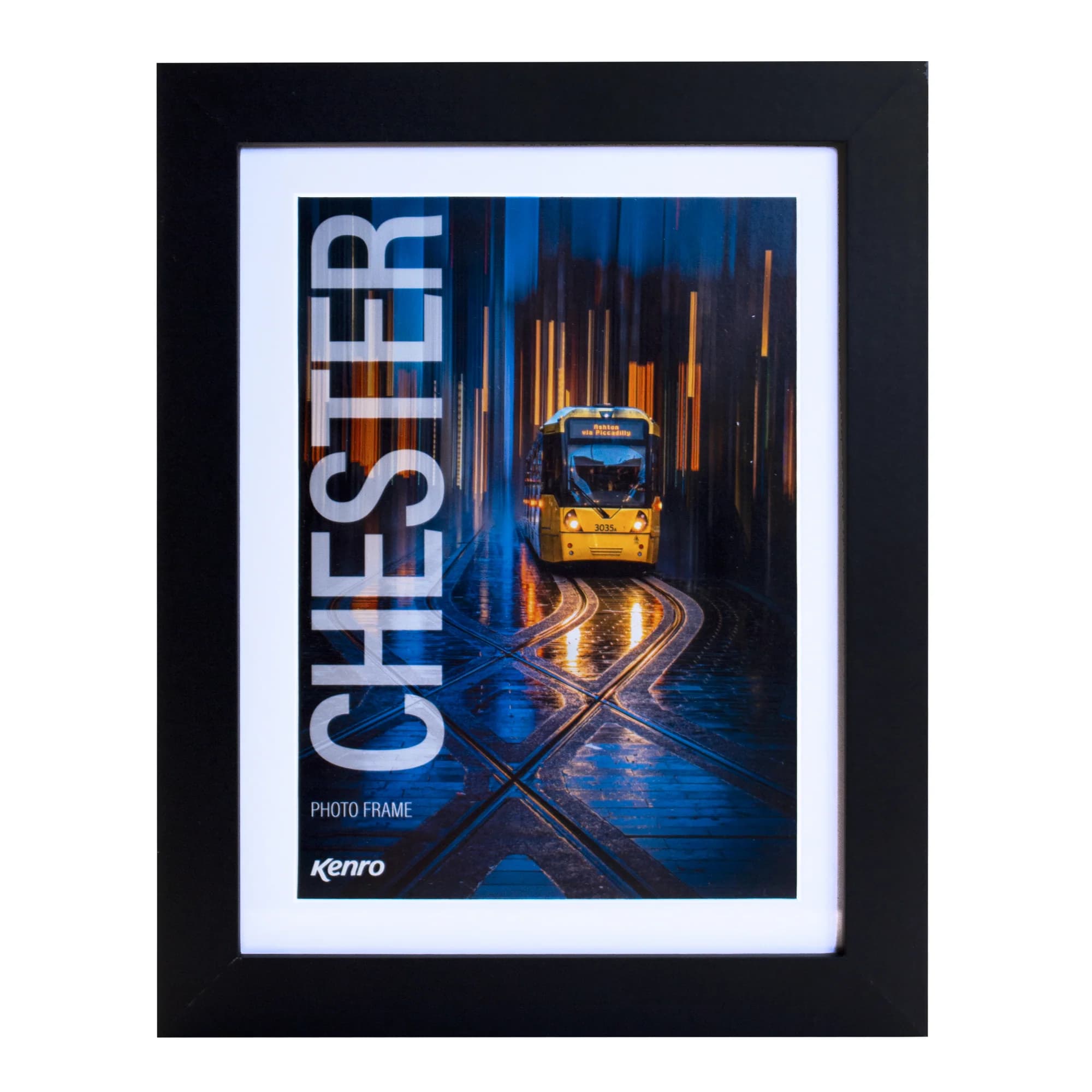 Kenro Chester 11x14'' Photo Frame with Mat for 8x12'' Photo - Black