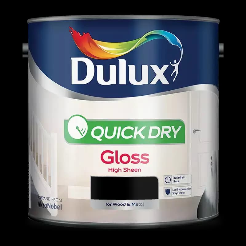 Dulux Quick Dry Gloss, Pure Brilliant White 750ml