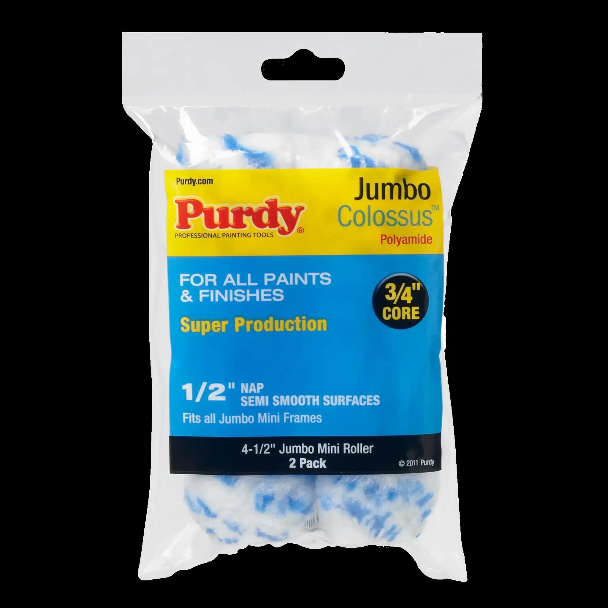 Purdy Colossus Jumbo Mini Sleeve Twin Pack, Hard wearing mini roller sleeve