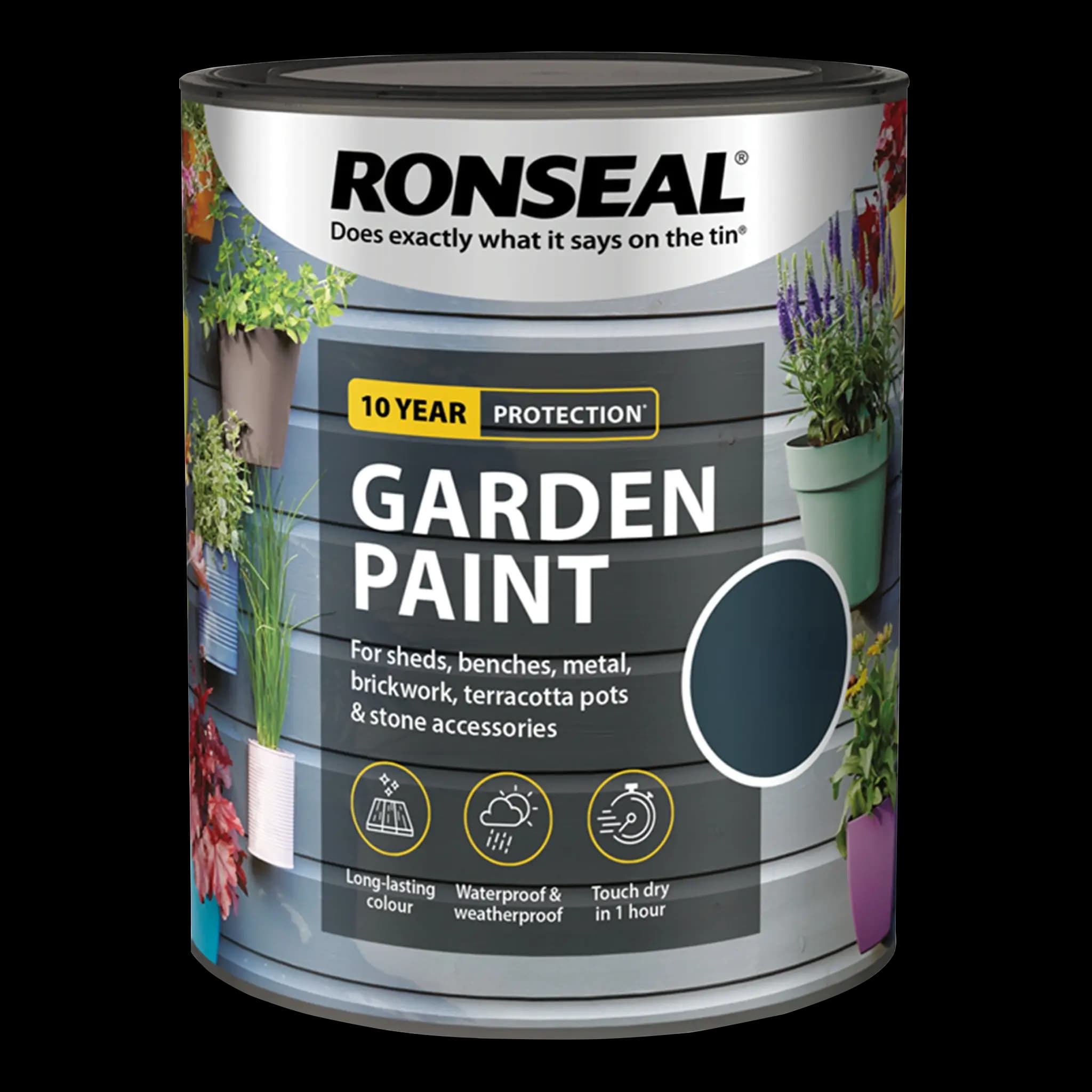 Ronseal Garden Paint 750ml, Sundial, For Sheds, Fences, Brick and Terracotta