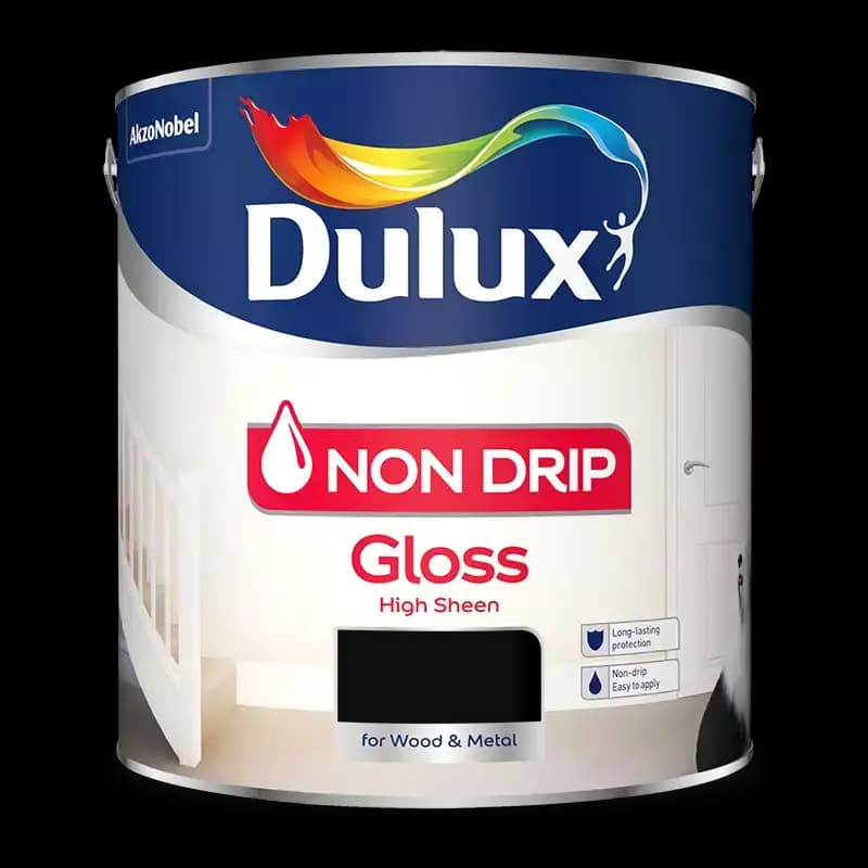 Dulux Non Drip Gloss, Pure Brilliant White 2.5L