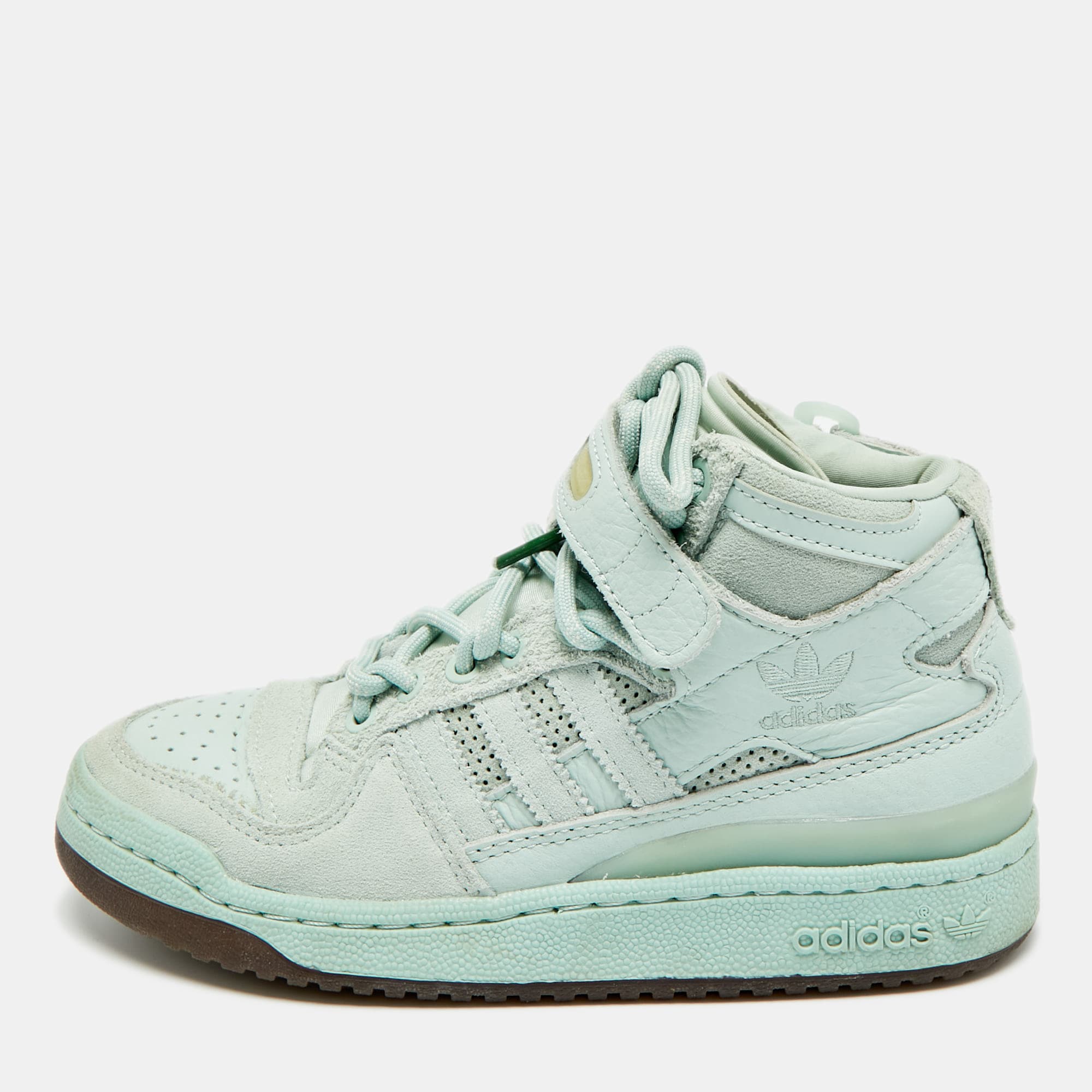 Adidas x Ivy Park Forum Green Tint Size 36 Green Leather and Suede Mid Top Sneakers