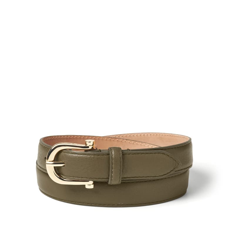 Aspinal of London Bella Waist Belt in Smooth Olive